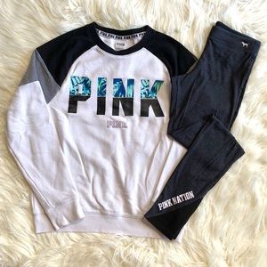 PINK Nation Crewneck Sweater & Yoga Leggings